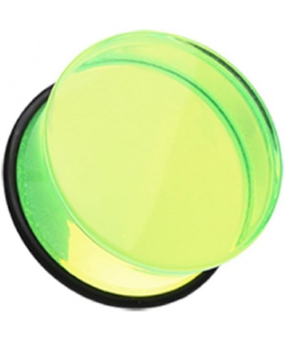 Basic Acrylic Single Flared Ear Gauge Plug (Sold by Pair) 9/16", Green $9.35 Body Jewelry