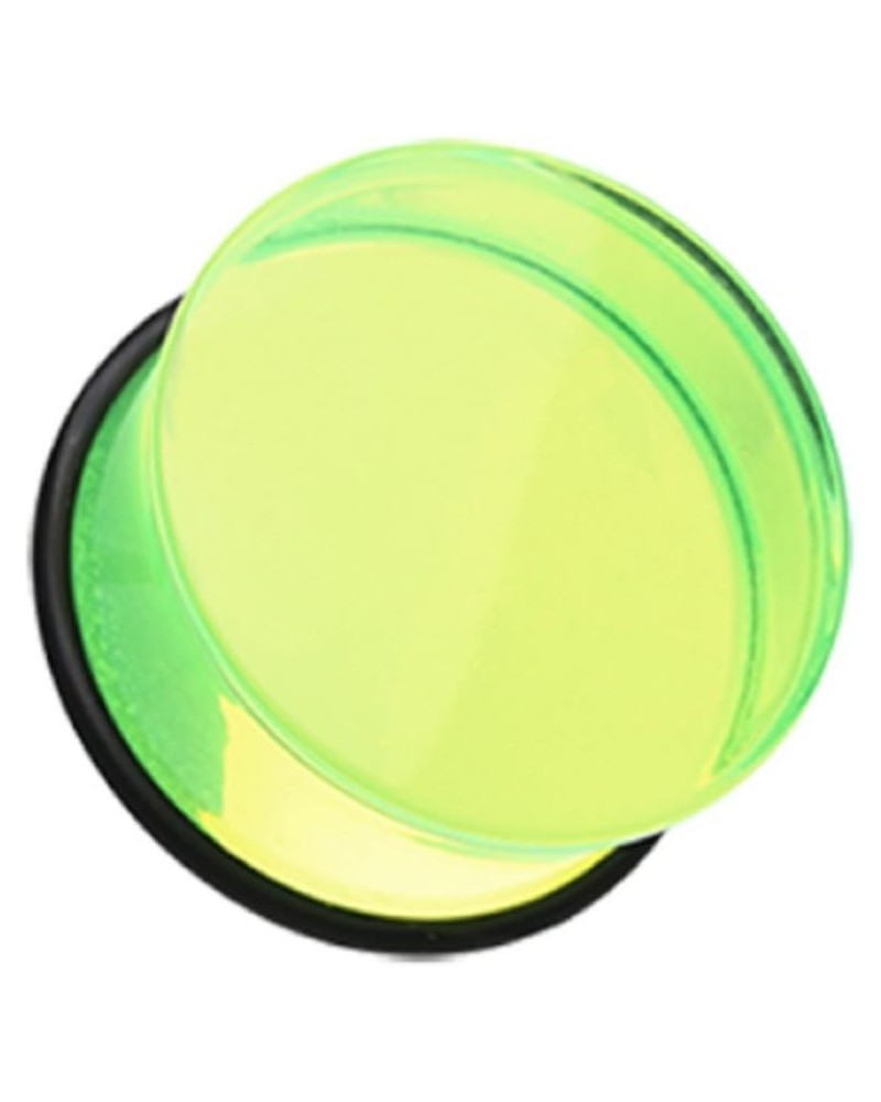 Basic Acrylic Single Flared Ear Gauge Plug (Sold by Pair) 9/16", Green $9.35 Body Jewelry