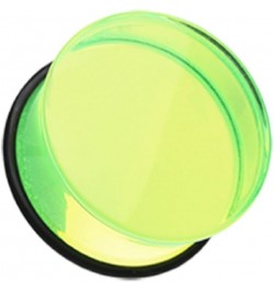 Basic Acrylic Single Flared Ear Gauge Plug (Sold by Pair) 9/16", Green $9.35 Body Jewelry