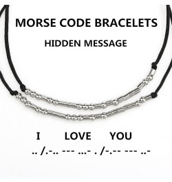 Inspirational Morse Code Bracelets for Women Men Birthday Christmas Gifts for Daughter Mom Dad Sister Aunt Boys Jewelry Encou...