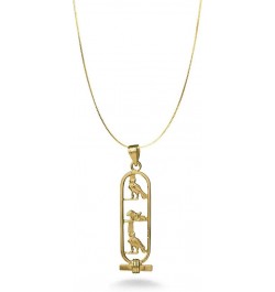 Made in Egypt Personalized Cartouche Necklace - Available in 14K Gold, 18K Gold and Sterling Silver - Open Style - Translate ...