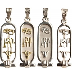 Made in Egypt Personalized Cartouche Necklace - Available in 14K Gold, 18K Gold and Sterling Silver - Open Style - Translate ...