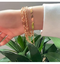 Stackable Gold Silver Bracelets for Women Dainty Herringbone Bracelets Sets for Women Stackable Figaro Chain Paperclip Link C...