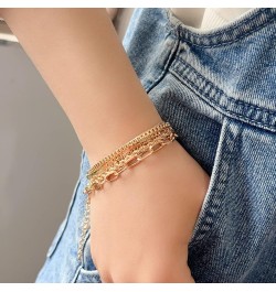 Stackable Gold Silver Bracelets for Women Dainty Herringbone Bracelets Sets for Women Stackable Figaro Chain Paperclip Link C...