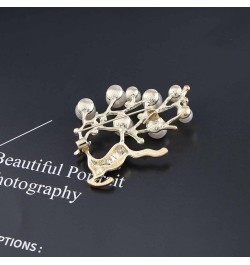 Crystal Deer Reindeer Brooch Pin Pearl Deer Brooch Pin Cz Sika Deer Brooches Pin Gold Animal Brooch Pin Lapel Pin Christmas R...