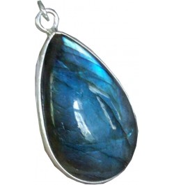 Attractive Labradorite Pear Shape Ethnic Style For Woman & Girls Oval cabochon 925 Sterling Silver Pendant Jewellery wedding ...