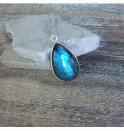 Attractive Labradorite Pear Shape Ethnic Style For Woman & Girls Oval cabochon 925 Sterling Silver Pendant Jewellery wedding ...