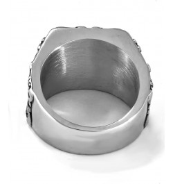 Mens Womens Stainless Steel Ring Poker Spade Ace Silver Black Sizes 6-14 Spade Silver Black Retro 9 $10.19 Rings