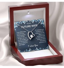 To My Future Wife Necklace, Bride To Be Gifts, Fiance Gifts For Her, Promise Necklace For Her, To My Wife Pendant, To My Soul...