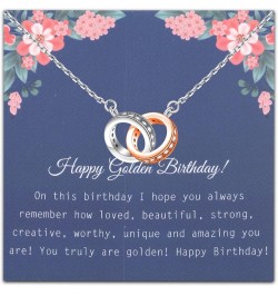 Golden Birthday Necklace Happy Golden Birthday Gift Meaningful Birthday Gift For Her Sister Daughter Golden Birthday On this ...