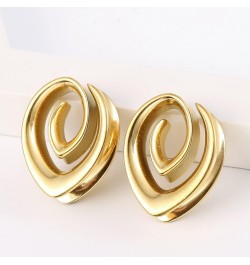 2 PCS Hypoallergenic 316 Stainless Steel 0G-1" Spiral Simple Saddle Hangers Plugs Unique Saddle Gauges Ear Plugs Expander Str...