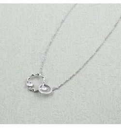 Sister Necklace Gift, Infinity Interlocking 2 Circles Embellished with Crystals Necklace Gifts for Sisters, Mother, Daughter,...