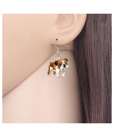 Acrylic Dog Earrings Dangle Drop Fashion Pet Jewelry for Women Girls Kids Charm Gift English Bulldog $6.23 Earrings