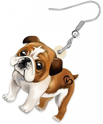 Acrylic Dog Earrings Dangle Drop Fashion Pet Jewelry for Women Girls Kids Charm Gift English Bulldog $6.23 Earrings