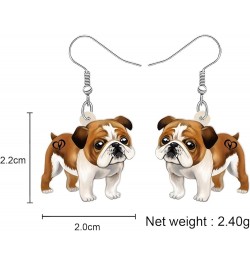 Acrylic Dog Earrings Dangle Drop Fashion Pet Jewelry for Women Girls Kids Charm Gift English Bulldog $6.23 Earrings