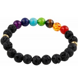 Beads Bracelets for Men and Women, Semi Precious Stone Yoga Beads Chakra Bracelet 7 chakra lava stone $9.17 Bracelets