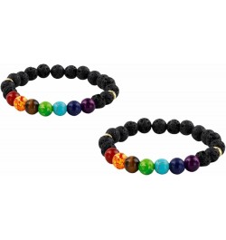 Beads Bracelets for Men and Women, Semi Precious Stone Yoga Beads Chakra Bracelet 7 chakra lava stone $9.17 Bracelets