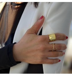 18K Gold Plated Sterling Silver Ramen Noodle Ring | Minimalist Thin Wavy Stacking Ring For Women 18K Gold Over Sterling Silve...