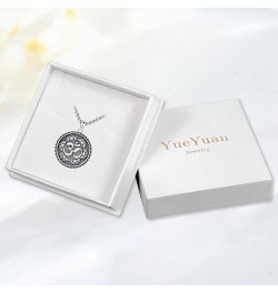 Mandala Necklace for Women Men 925 Sterling Silver Flower of Life/OM Pendant Lotus Necklace Sacred Geometry Jewelry Gifts for...