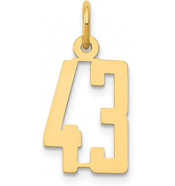 14k Yellow Gold Small Elongated Number Initial Charm Pendant Fine Jewelry For Women Number: 43 $64.75 Bracelets