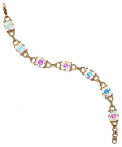 Essentials Eyelet Line Bracelet Crystal Aurora Borealis Antique Gold-Tone $19.05 Bracelets