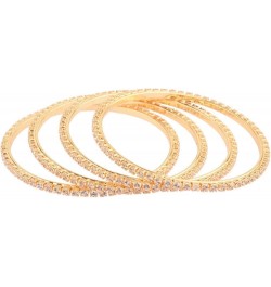 Indian Bangles for Women Round CZ Crystal Rhinestone Bracelet Bangle Set Indian Wedding Party Bangles Indian Bridal Bangles F...