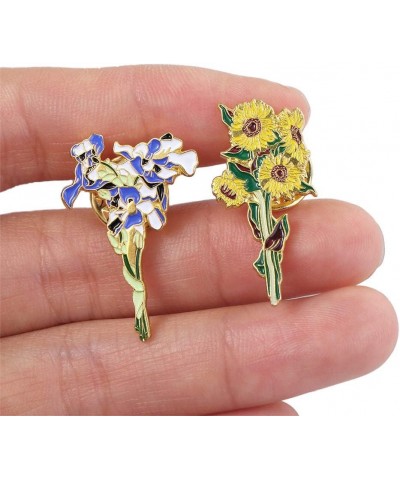 Sunflower Enamel Lapel Brooch Pin Metal Brooch, Cute Plant Sun Flower Pins for Backpacks Clothes Bags Hat Jewelry Gift purple...