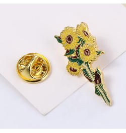 Sunflower Enamel Lapel Brooch Pin Metal Brooch, Cute Plant Sun Flower Pins for Backpacks Clothes Bags Hat Jewelry Gift purple...