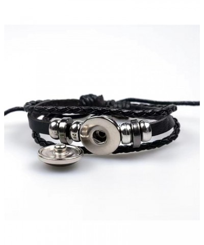 Zodiac Signs Spirit Bracelet Multilayer Adjustable 12 Constellation Black Leather Bracelet Handmade Woven Zodiac Sign Wrap Br...