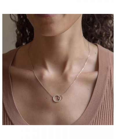 Gifts for Mom, Mother Daughter Gift - Interlocking Circle Necklace OR Bracelet, Christmas Gifts Necklace - Silver $14.08 Brac...