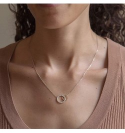 Gifts for Mom, Mother Daughter Gift - Interlocking Circle Necklace OR Bracelet, Christmas Gifts Necklace - Silver $14.08 Brac...