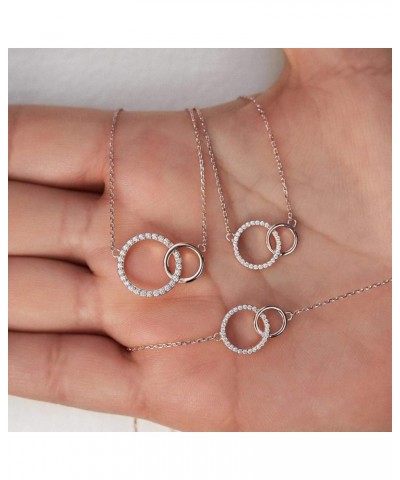 Gifts for Mom, Mother Daughter Gift - Interlocking Circle Necklace OR Bracelet, Christmas Gifts Necklace - Silver $14.08 Brac...