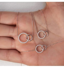 Gifts for Mom, Mother Daughter Gift - Interlocking Circle Necklace OR Bracelet, Christmas Gifts Necklace - Silver $14.08 Brac...