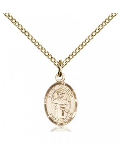 14KT Gold Filled Catholic Patron Saint Petite Charm Medal, 1/2 Inch Saint Casimir of Poland $42.50 Pendants