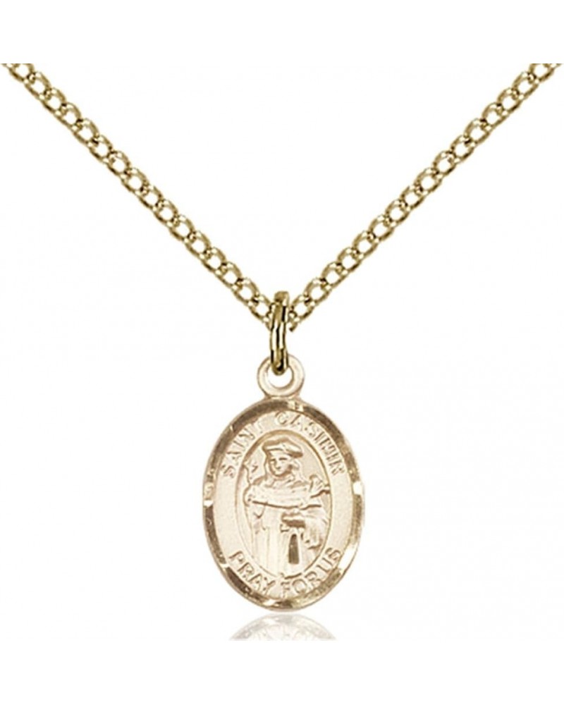 14KT Gold Filled Catholic Patron Saint Petite Charm Medal, 1/2 Inch Saint Casimir of Poland $42.50 Pendants