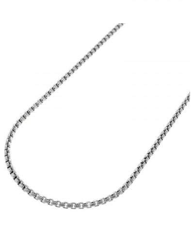 925 Sterling Silver Solid Round Box Link Chain Necklace - 925 Rhodium Necklace Chains 1.5MM - 3.5MM, Box Chain, Pendant Chain...