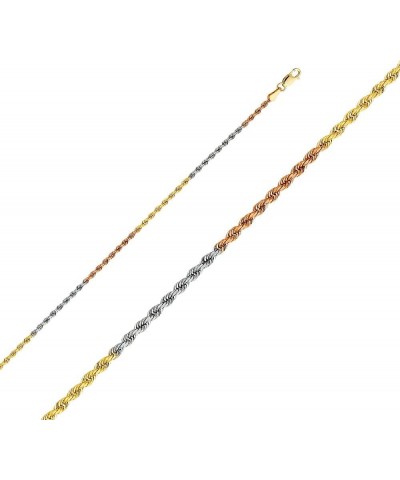 14K Solid Gold Heavy Rope Chains (Select Options) 20 Inches Tri Color Gold $410.80 Necklaces