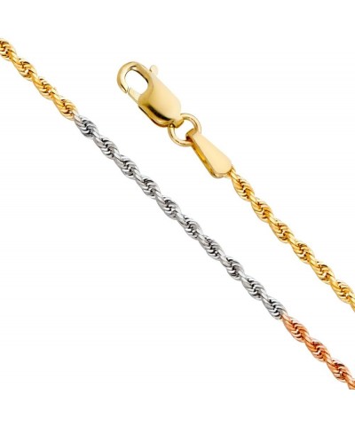 14K Solid Gold Heavy Rope Chains (Select Options) 20 Inches Tri Color Gold $410.80 Necklaces