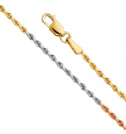 14K Solid Gold Heavy Rope Chains (Select Options) 20 Inches Tri Color Gold $410.80 Necklaces