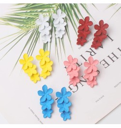 Colorful Flower Dangle Earrings for Women Gilrs Cute Plant Petal Drop Earrings Sweet Flower Earrings Wedding Party Jewelry Gi...