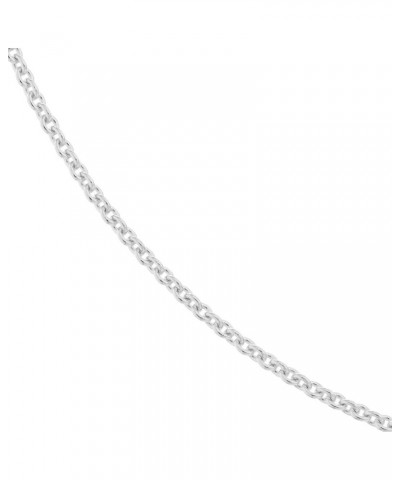 925 Sterling Silver Rhodium Plated Cable Chain Necklace Jewelry Gifts for Women in Silver Choice of Lengths 16 18 20 24 30 an...