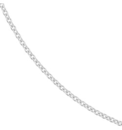 925 Sterling Silver Rhodium Plated Cable Chain Necklace Jewelry Gifts for Women in Silver Choice of Lengths 16 18 20 24 30 an...