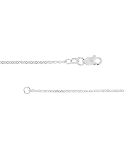 925 Sterling Silver Rhodium Plated Cable Chain Necklace Jewelry Gifts for Women in Silver Choice of Lengths 16 18 20 24 30 an...