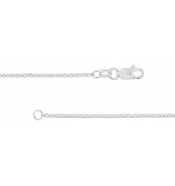 925 Sterling Silver Rhodium Plated Cable Chain Necklace Jewelry Gifts for Women in Silver Choice of Lengths 16 18 20 24 30 an...