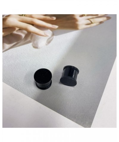 Black Silicone Ear Gauges Double Flared Plugs Tunnels Expanders Stretcher Saddle Earrings for Men Women Fashion Body Piercing...