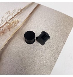 Black Silicone Ear Gauges Double Flared Plugs Tunnels Expanders Stretcher Saddle Earrings for Men Women Fashion Body Piercing...