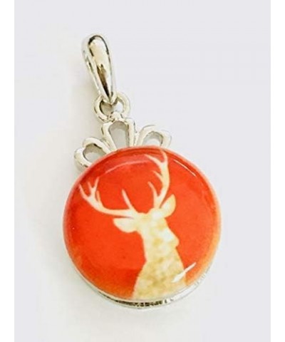 Snap Jewelry Christmas Reindeer with Red Background Fits 18-20mm Ginger Style Charms $9.66 Bracelets