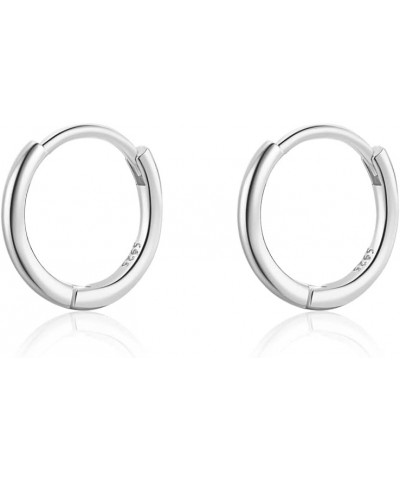 6mm 7mm 8mm 9mm 10mm 11mm 13mm 15mm Huggie Hoop Earrings 925 Sterling Silver 18k Gold Plated 1.3mm Thin Cartilage Hinged Tiny...