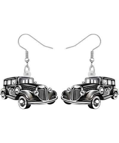 Cute Acrylic Classic Black Car Earrings for Women Girls Vintage Car Dangle Drop Hook Earrings Jewelry for Gifts Car A $7.55 E...