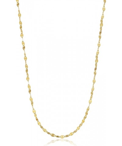 14k Gold 1.2 mm Mirror Flat Link Chain Necklace (yellow, white or rose) 18 Inches Yellow Gold $25.20 Necklaces